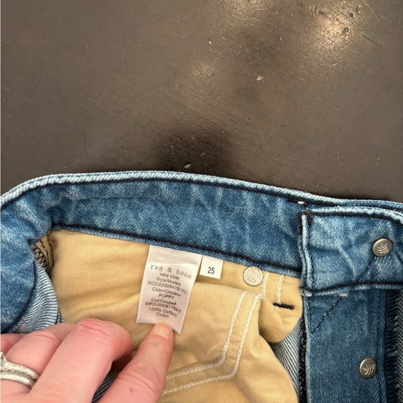 Rag and Bone Women's Blue Jeans High Rise Ankle Cigarette 25 - Picture 7 of 7